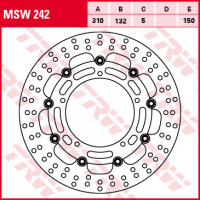 Bremsscheibe schwimmend MSW242 passend für Yamaha Bremsscheibe schwimmend MSW242 passend für Yamaha