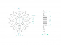 Ritzel 16 Zähne Teilung 520 passend für Honda CB750 Hornet Ritzel 16 Zähne Teilung 520 passend für Honda CB750 Hornet