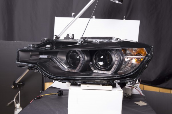 Scheinwerfer Set Daylight LED Tagfahrlicht BMW 3er F30/F31 Limo/Touring Bj. 11-15 schwarz