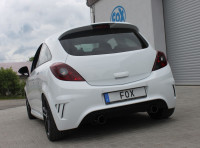 FOX Endschalldämpfer 1x100 Typ 25 rechts/links passend für Opel Corsa D NRE-Edition Stoßstange FOX Endschalldämpfer 1x100 Typ 25 rechts/links passend für Opel Corsa D NRE-Edition Stoßstange
