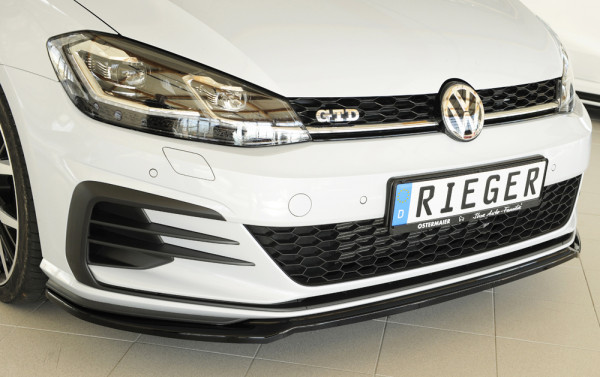 Rieger Spoilerschwert nur für GTI / GTD / GTE glanz schwarz für VW Golf 7 GTE 3-tür. 02.17- (ab Face