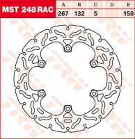 TRW Bremsscheibe starr MST248RAC passend für Yamaha Motorräder TRW Bremsscheibe starr MST248RAC passend für Yamaha Motorräder
