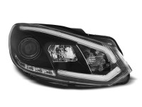 Scheinwerfer Röhrenlicht DRL schwarz passend für VW Golf 6 Scheinwerfer Röhrenlicht DRL schwarz passend für VW Golf 6