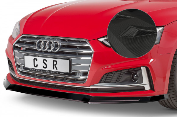 Cup-Spoilerlippe mit ABE für Audi A5 F5 S-Line / S5 F5 CSL403-M Carbon Look Matt