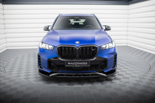 Front Ansatz V.2 Für BMW X5 M-Paket G05 Facelift Schwarz Hochglanz