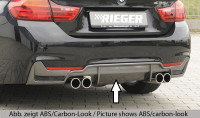 Rieger Heckeinsatz matt schwarz für BMW 4er F36 (3C) Gran Coupé (5-tür.) 07.15- (ab Facelift) LCI