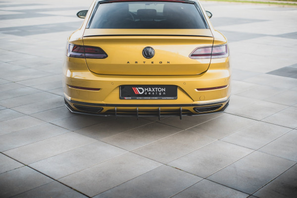 Street Pro Diffusor Heck Ansatz +Flaps Für Volkswagen Arteon R-Line Schwarz Hochglanz