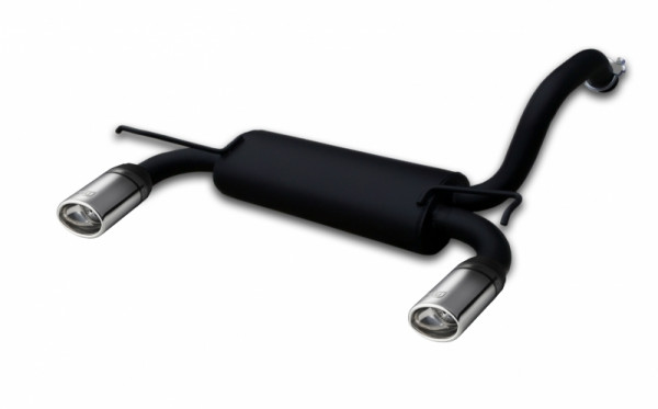 Ulter Sportauspuff passend für Toyota AYGO II 2014- Duplex Endrohre oval 95×65