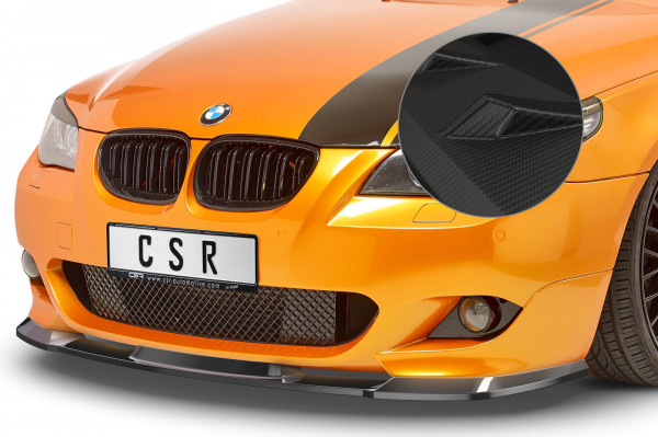 Cup-Spoilerlippe mit ABE für BMW 5er E60/E61 M-Paket CSR-CSL455-M Carbon Look Matt