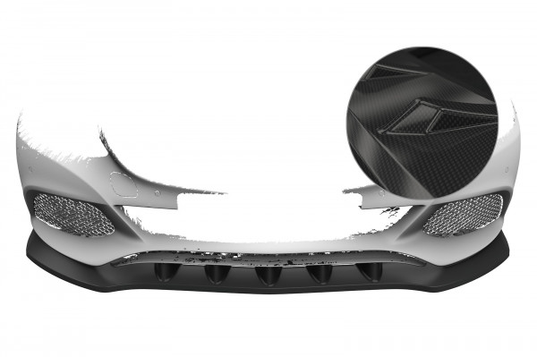Cup-Spoilerlippe mit ABE für Mercedes Benz C-Klasse 205 CSL482-C Carbon Look Hochglanz