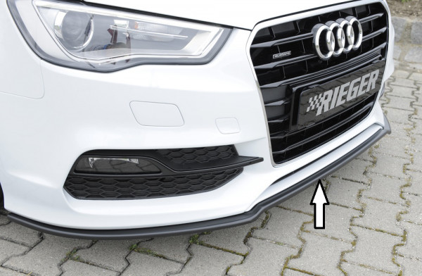 Rieger Spoilerschwert glanz schwarz für Audi A3 (8V) 5-tür. (Limousine 8VS) 07.12-08.16 (bis Facelif