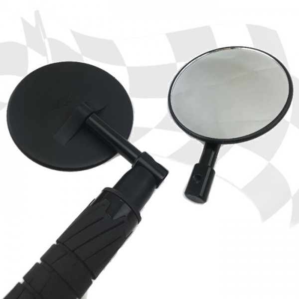 Lenkerendenspiegel "Cento" | ABS | M6 | Paar starr | Arm: 65mm | L 140 x Ø 100 mm | E-geprüft