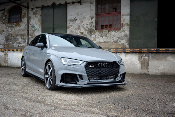 Front Ansatz V.2 Für Audi RS3 8V FL Limousine Schwarz Matt