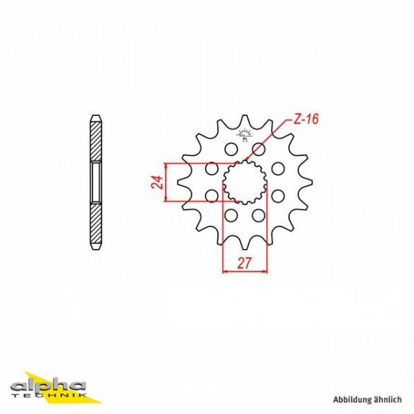 Ritzel gummiert 18 Zähne Teilung 530 passend für Suzuki