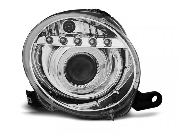 Scheinwerfer Fiat 500 07-15 Projektor chrom Led