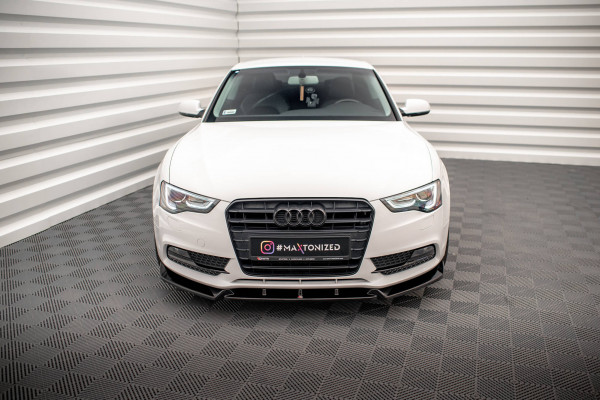 Front Ansatz V.1 Für Audi A5 Coupe / Sportback 8T Facelift Schwarz Hochglanz