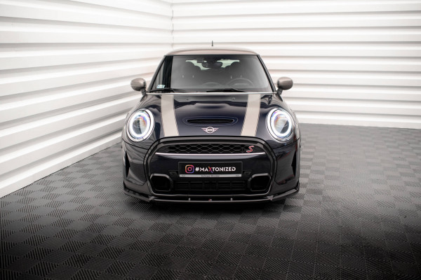 Front Ansatz V.2 Für Mini Cooper S F56 Facelift Schwarz Hochglanz