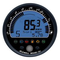 ACEWELL Digital Tacho+DZM schwarz mit Tank- & Temperaturanzeige ACEWELL Digital Tacho+DZM schwarz mit Tank- & Temperaturanzeige