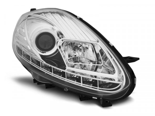 Scheinwerfer passend für Fiat Punto Evo 10.09-12 chrom DRL LED
