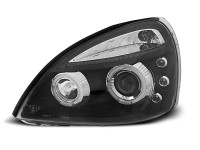 Scheinwerfer schwarz Angel Eyes passend für Renault Clio II (06/2001–09/2005) Scheinwerfer schwarz Angel Eyes passend für Renault Clio II (06/2001–09/2005)