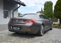 Heck Ansatz Flaps Diffusor Für BMW 6er GRAN COUPÉ Schwarz Hochglanz