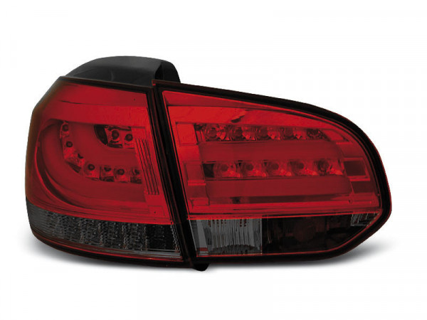 LED BAR Rücklichter rot getönt passend für VW Golf 6 10.08-12