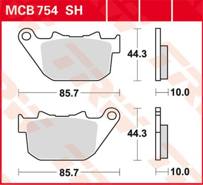 Scheibenbremsbeläge MCB754SH