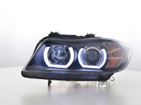 Scheinwerfer Set Daylight LED TFL-Optik passend für BMW 3er E90/E91 05–08 schwarz Scheinwerfer Set Daylight LED TFL-Optik passend für BMW 3er E90/E91 05–08 schwarz