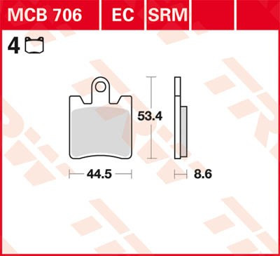 Scheibenbremsbeläge MCB706EC