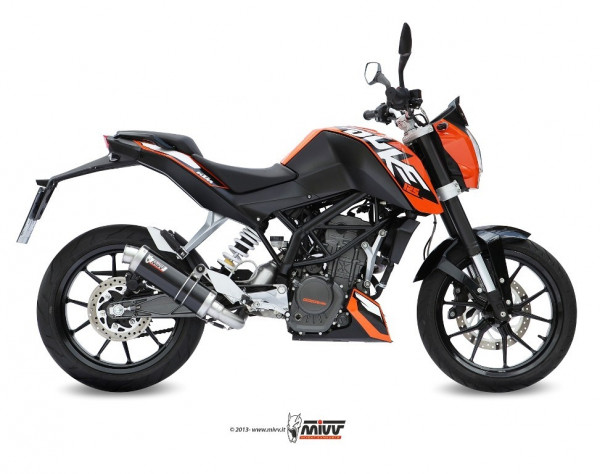 MIVV GP Edelstahl Schwarz KTM 125 Duke 11-16 - KTM 200 Duke 12-14