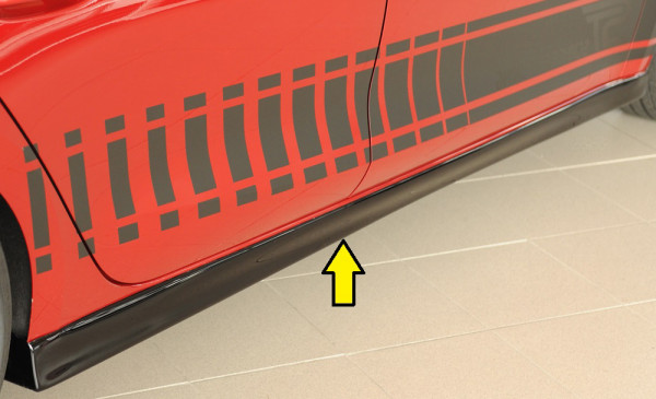 Rieger Seitenschweller rechts (XS) glanz schwarz für Cupra Leon (KL) 5-tür. (ST/Sportstourer) 04.20