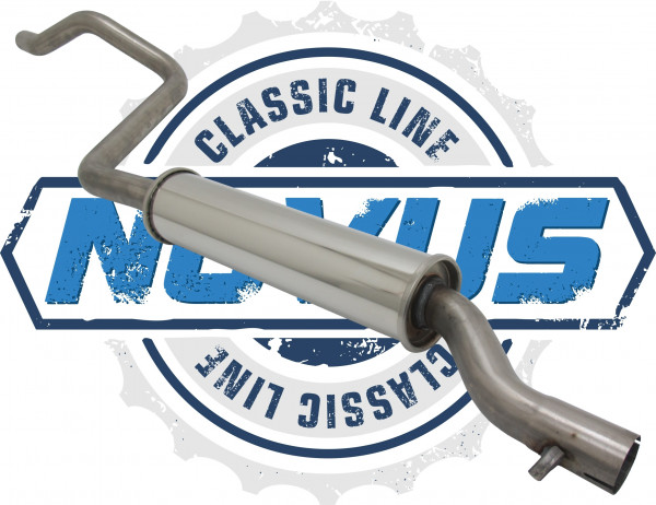 Novus Classic Line Edelstahl Vorschalldämpfer für Golf 1 Cabriolet Scirocco 53B