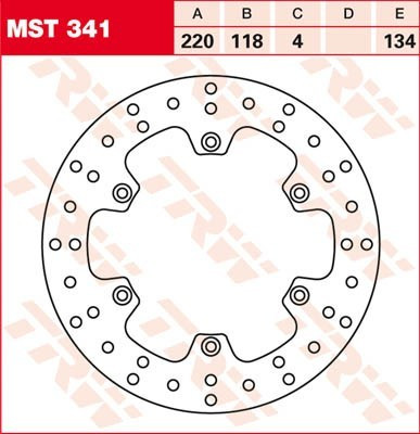 Bremsscheibe starr MST341