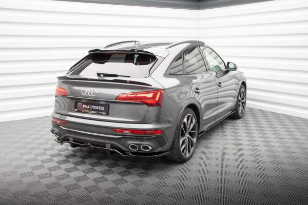 Höher Spoiler CAP Für Audi SQ5 / Q5 S-Line Sportback Mk2 Facelift Schwarz Hochglanz