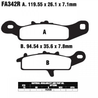 EBC FA342 R Bremsbeläge passend für Kawasaki EBC FA342 R Bremsbeläge passend für Kawasaki