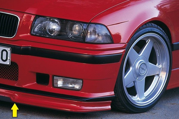 Rieger Spoilerlippe GT-Look matt schwarz für BMW 3er E36 Cabrio