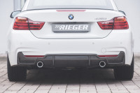 Rieger Heckeinsatz (nur 435i) carbon look für BMW 4er F33 (3C) Cabrio 07.15- (ab Facelift) LCI