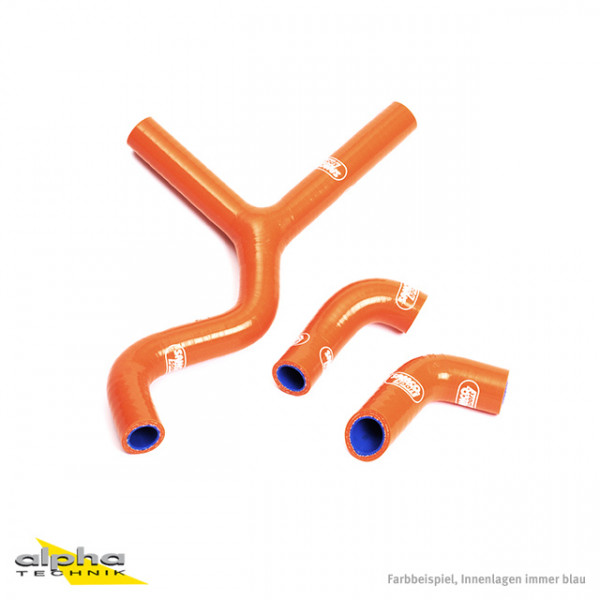 SAMCO SPORT Siliconschlauch Kit orange für KTM SMR450 SMR560 SX450 SX525 SXS540 Modelljahr 2001-2008