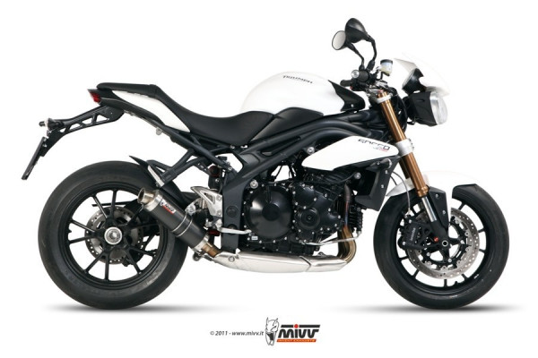 MIVV GP Carbon Endschalldämpfer tiefgelegt passend für Triumph Speed Triple 1050 11-15