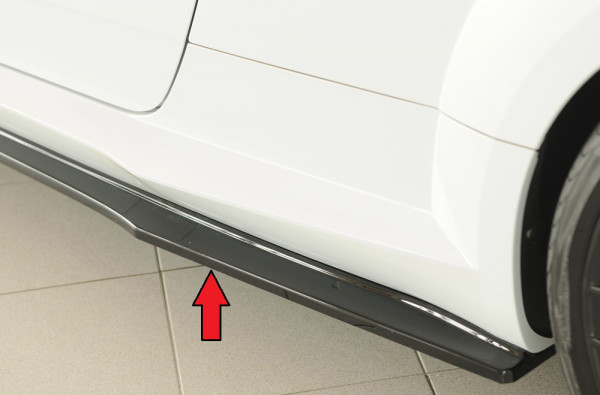 Rieger Seitenschweller links ansatz (ca. 19mm) glanz schwarz für Audi TT (8J-FV/8S) Roadster 07.14-0