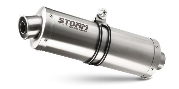 STORM BY MIVV Oval Edelstahl Endschalldämpfer passend für Honda XL750 Transalp 23-