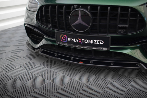 Front Ansatz V.2 Für Mercedes-AMG E63 W213 Facelift Schwarz Hochglanz