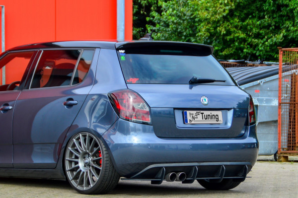 Gefräster Heckansatz mit Finnen passend für Skoda Fabia RS 5J