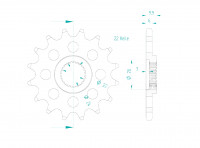 Ritzel 16 Zähne Teilung 520 passend für Voge 650DSX R810C Ritzel 16 Zähne Teilung 520 passend für Voge 650DSX R810C
