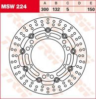 TRW Bremsscheibe schwimmend MSW224 passend für Yamaha TRW Bremsscheibe schwimmend MSW224 passend für Yamaha