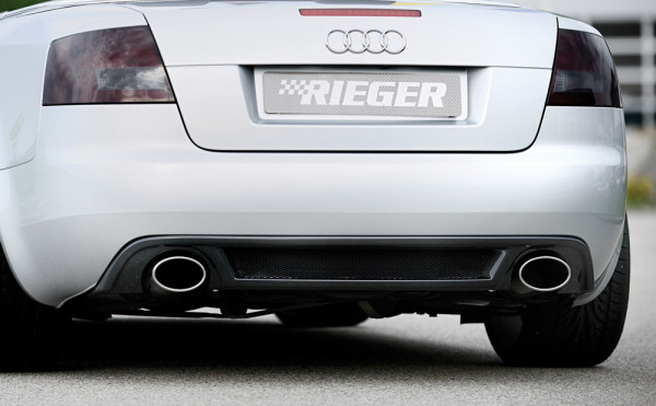 Rieger Heckeinsatz carbon look für Audi A4 (8H) Cabrio 04.02-12.05 (bis Facelift)