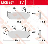Scheibenbremsbeläge MCB627SV passend für Yamaha XT & XTZ Modelle Scheibenbremsbeläge MCB627SV passend für Yamaha XT & XTZ Modelle