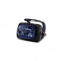 SHIN YO Nebelscheinwerfer schwarz mit blauem Glas und Halter SHIN YO Nebelscheinwerfer schwarz mit blauem Glas und Halter