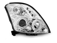 Angel Eyes Scheinwerfer Chrome passend für Suzuki Swift 05.05–10 Angel Eyes Scheinwerfer Chrome passend für Suzuki Swift 05.05–10