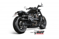 MIVV HR-1 Edelstahl Schwarz passend für Harley Davidson Sportster S 2021-2024 MIVV HR-1 Edelstahl Schwarz passend für Harley Davidson Sportster S 2021-2024